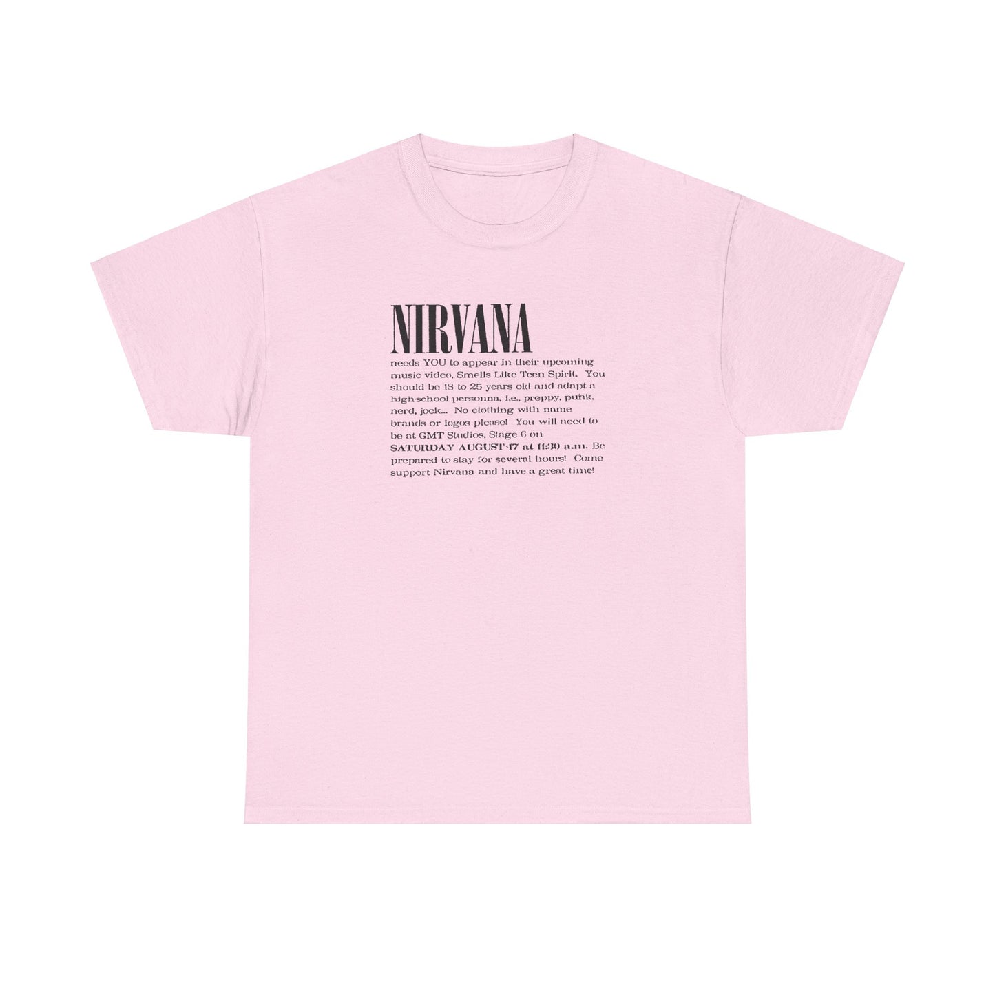 Retro Tee #209: Nirvana Smells Like Teen Spirit Casting Call