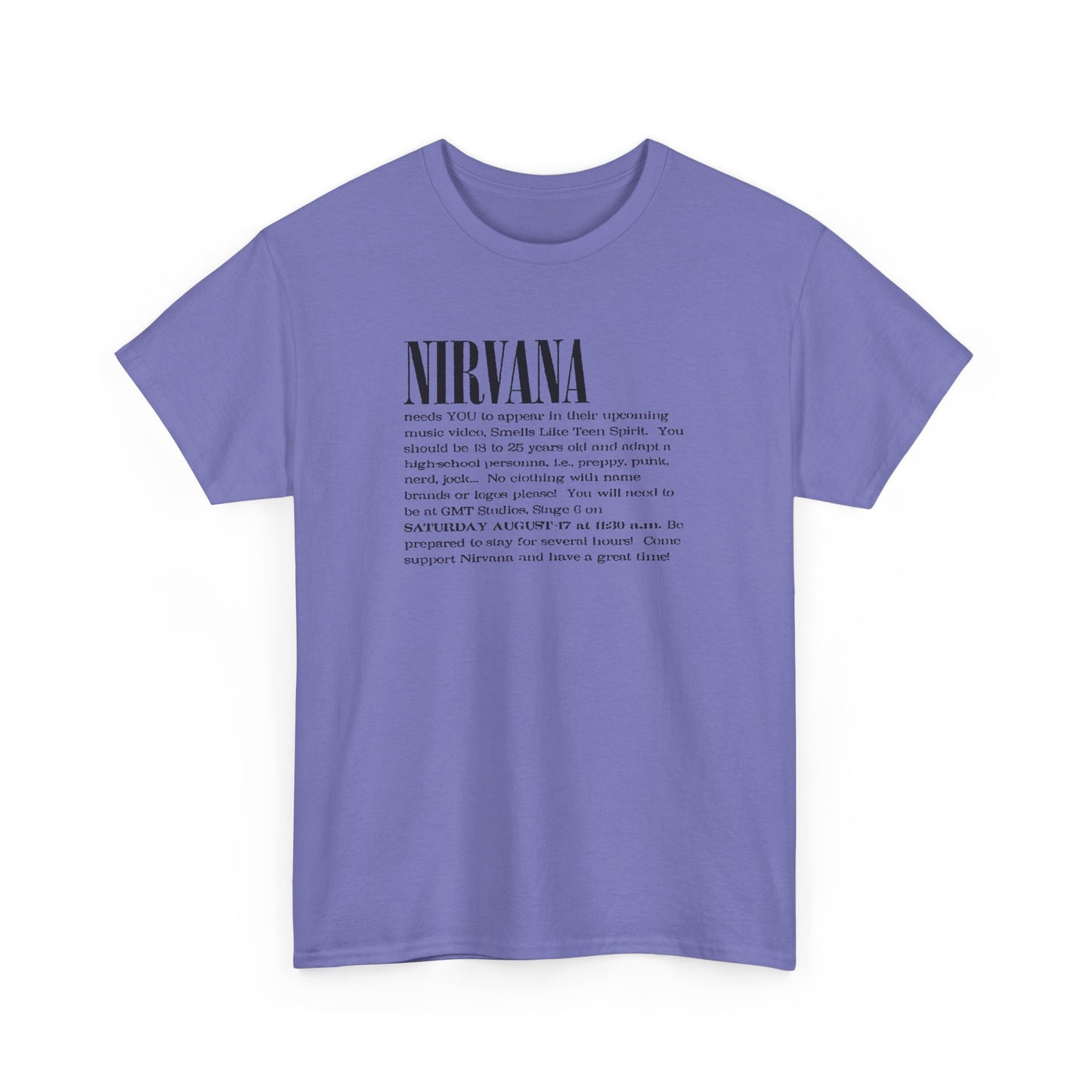 Retro Tee #209: Nirvana Smells Like Teen Spirit Casting Call