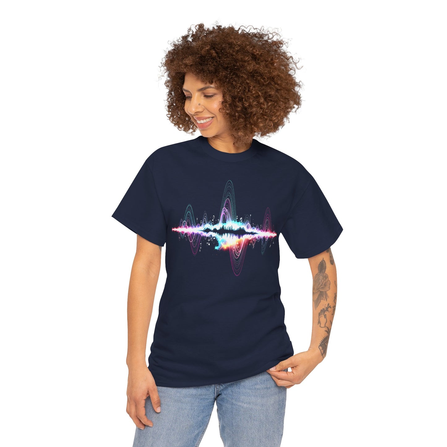 Music Visualized Tee, Unisex Heavy Cotton T-Shirt, Casual Statement Wear