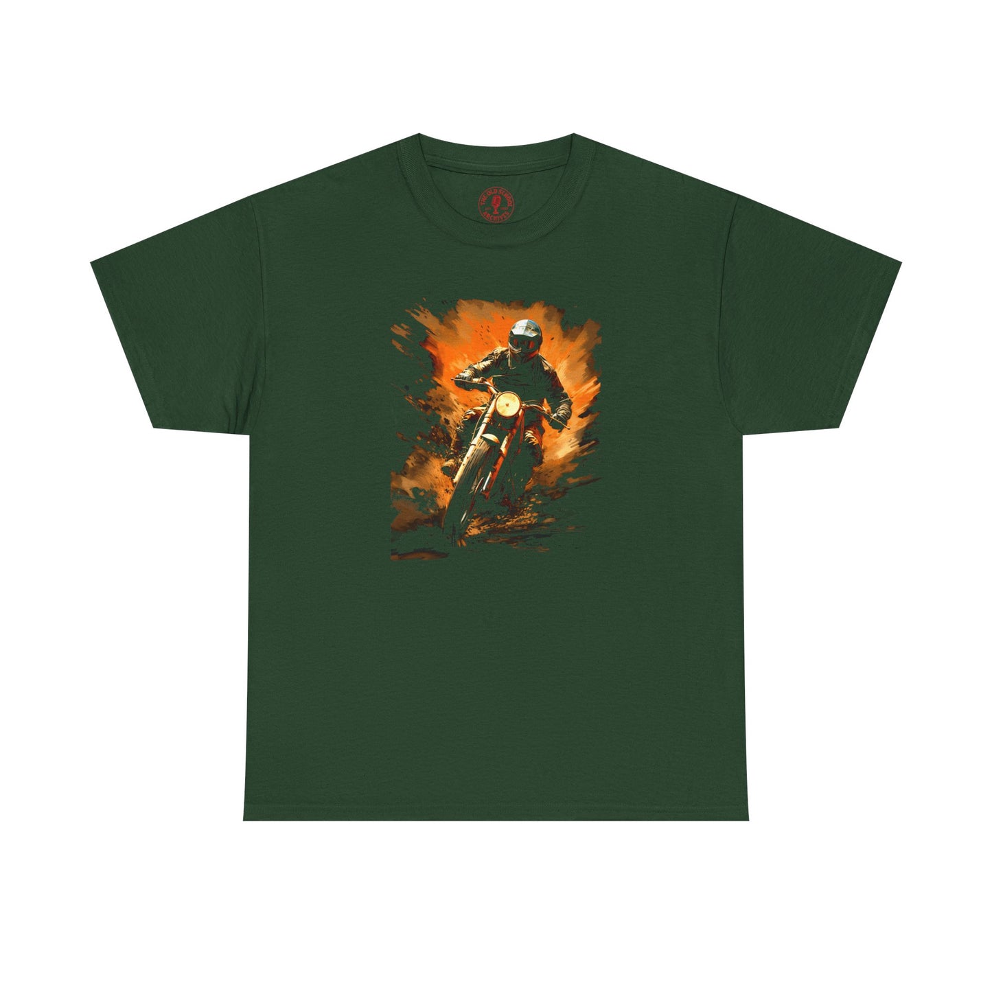 Vintage Motorcycle Bike Racer Unisex Heavy Cotton Tee | Vintage T-Shirt, Graphic Tee, Casual Wear