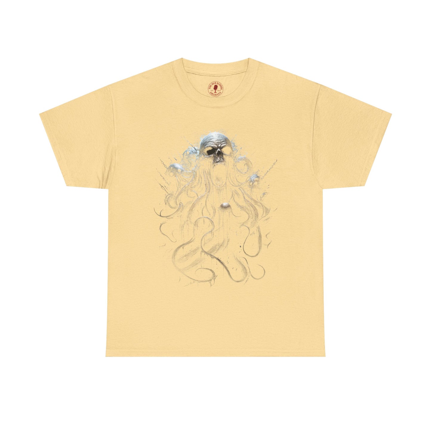 Wicked Skull Octopus Unisex Heavy Cotton Tee | Vintage T-Shirt, Graphic Tee, Casual Wear