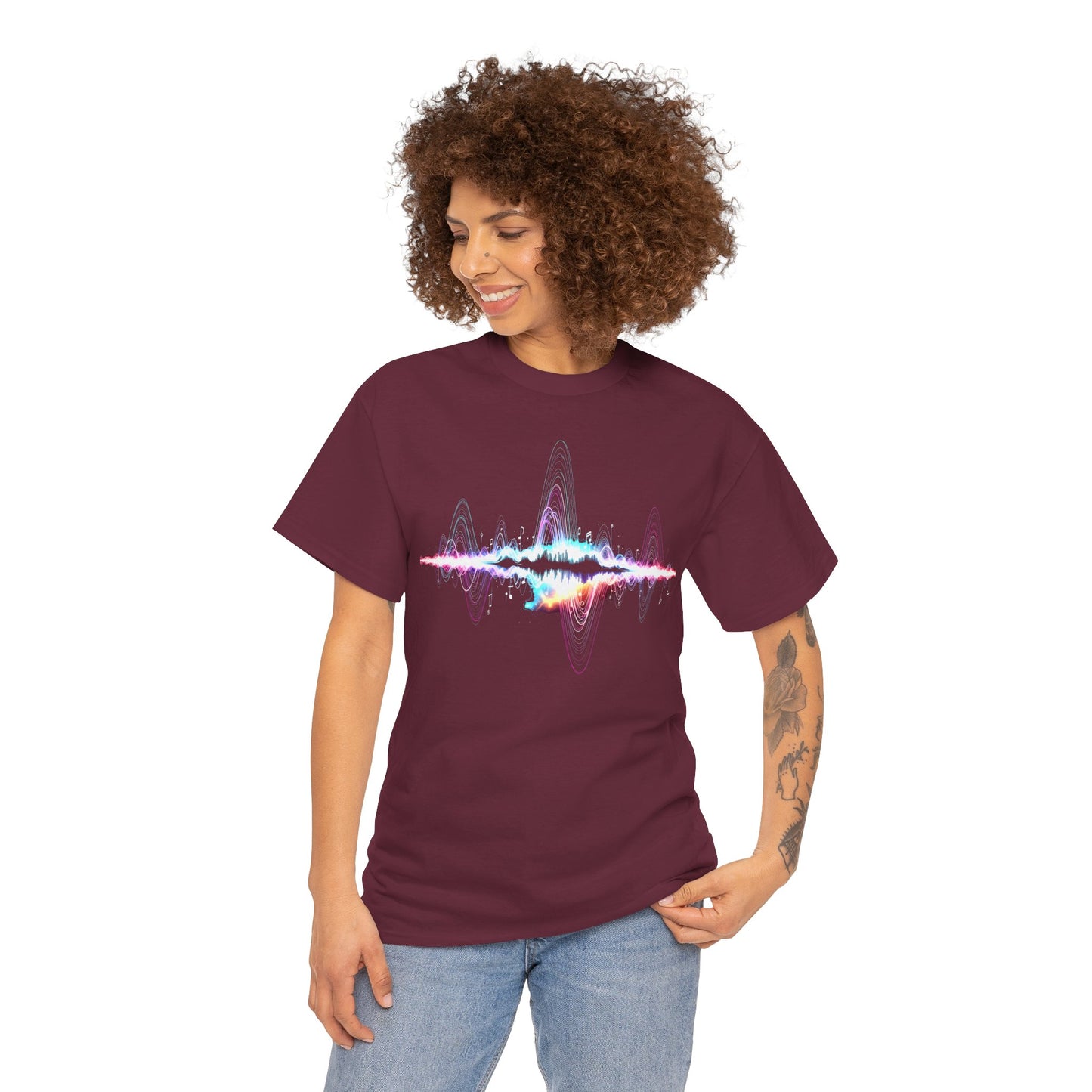 Music Visualized Tee, Unisex Heavy Cotton T-Shirt, Casual Statement Wear