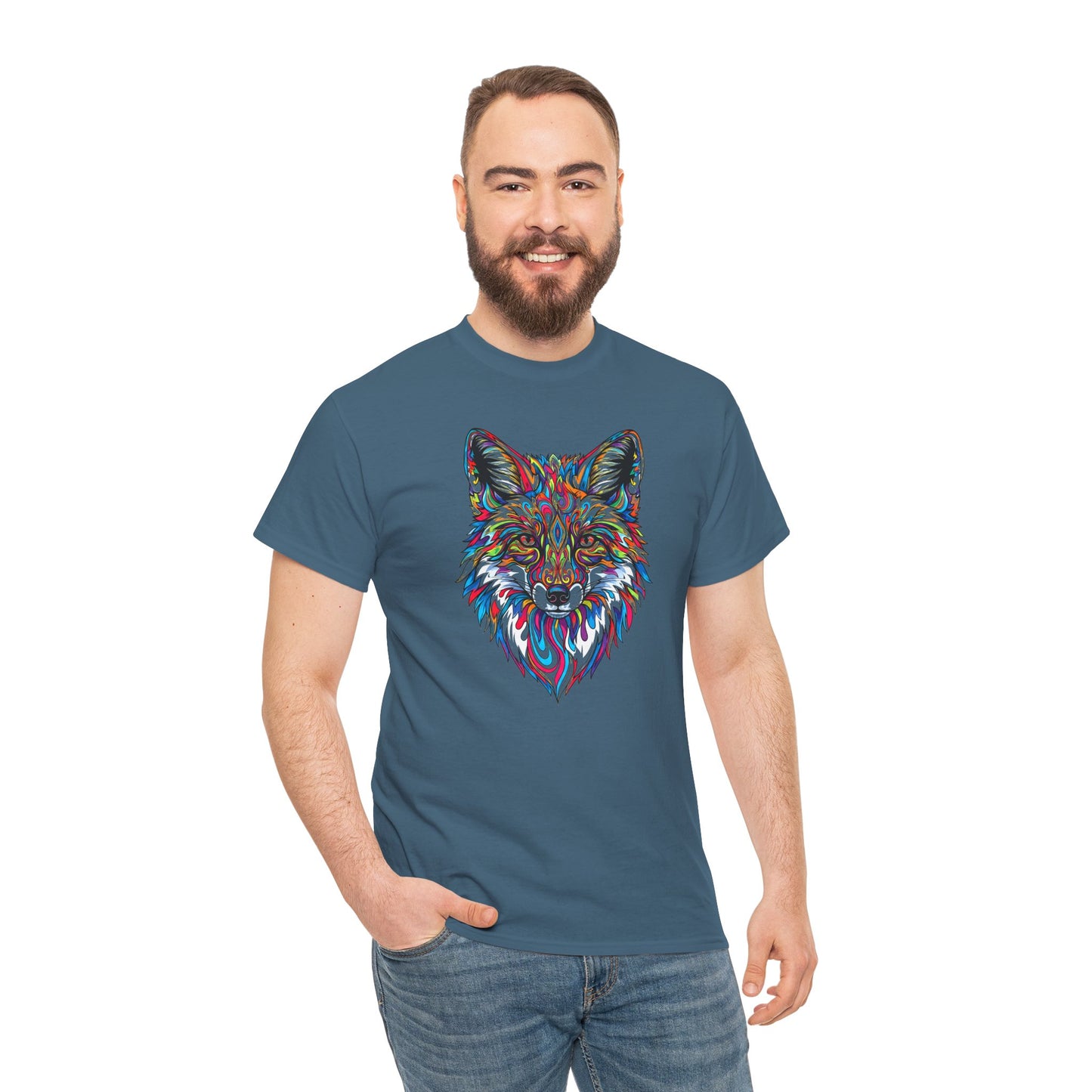 Cosmic Fox Unisex Heavy Cotton Tee Statement Shirt