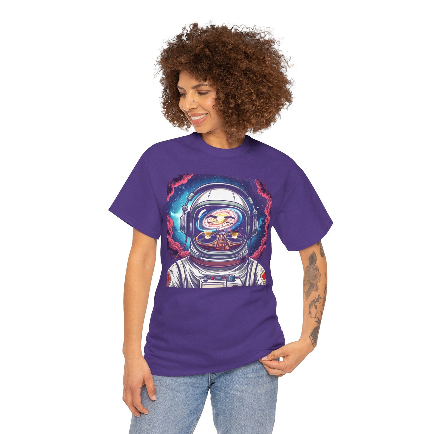 DJ Spaceman Tee, Unisex Heavy Cotton T-Shirt, Casual Statement Wear