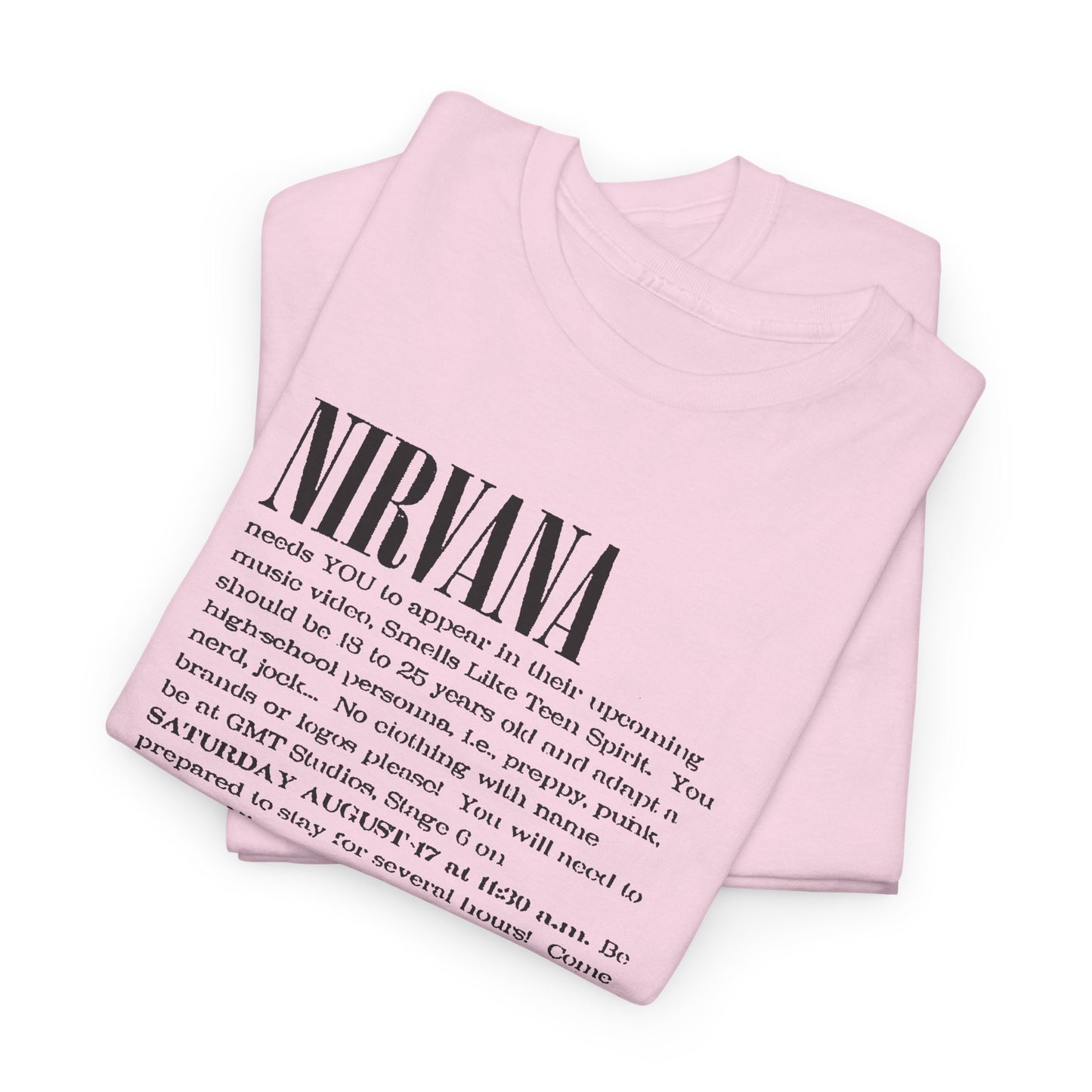 Retro Tee #209: Nirvana Smells Like Teen Spirit Casting Call