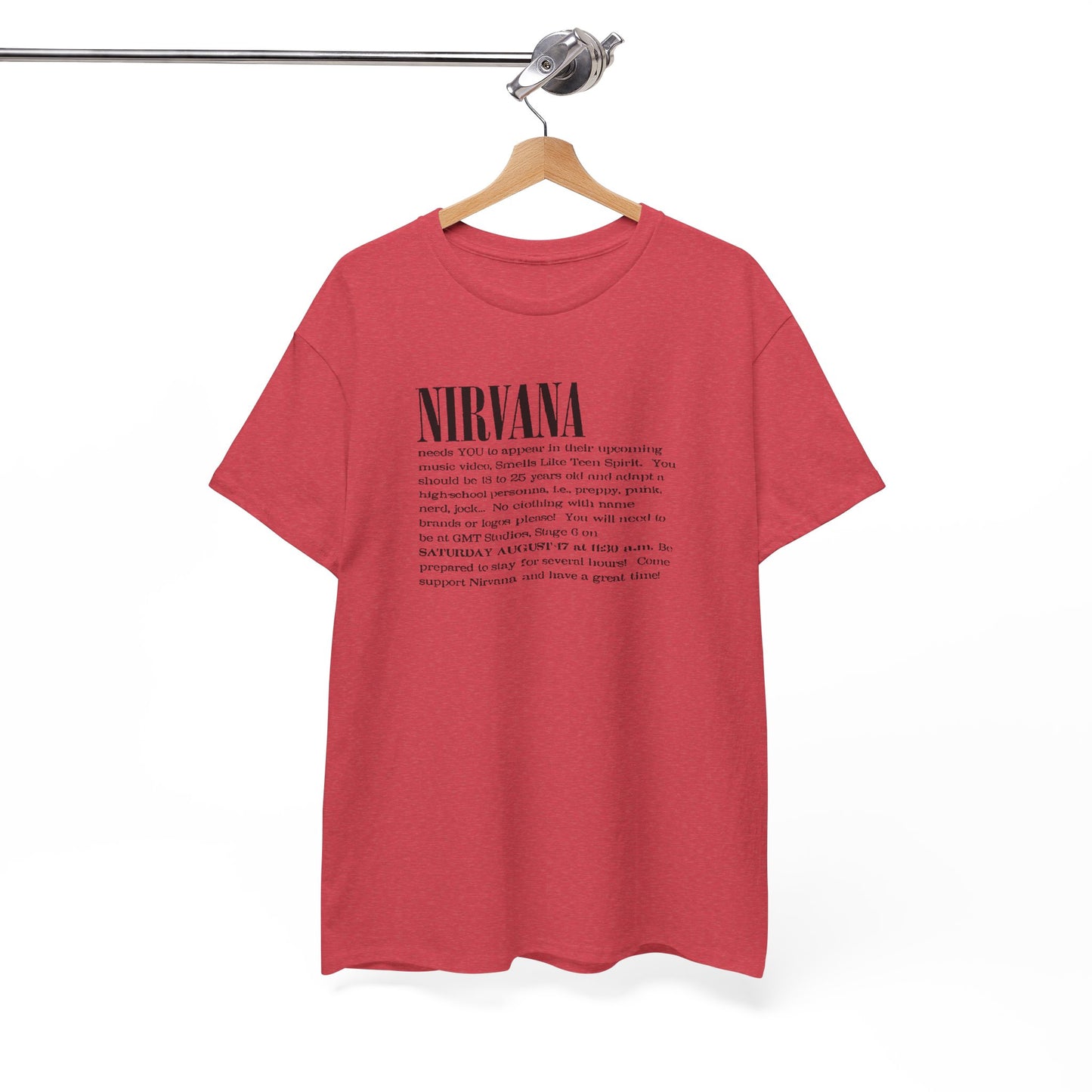 Retro Tee #209: Nirvana Smells Like Teen Spirit Casting Call