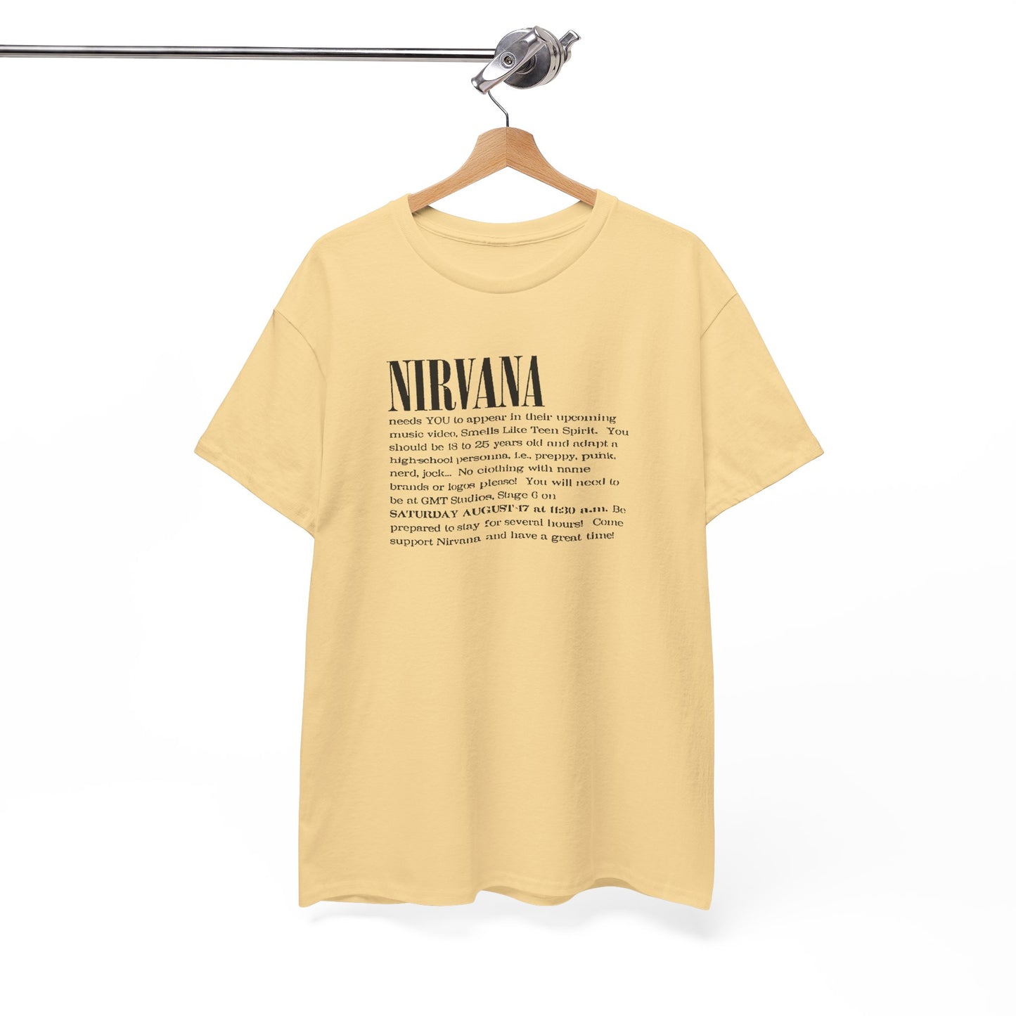 Retro Tee #209: Nirvana Smells Like Teen Spirit Casting Call