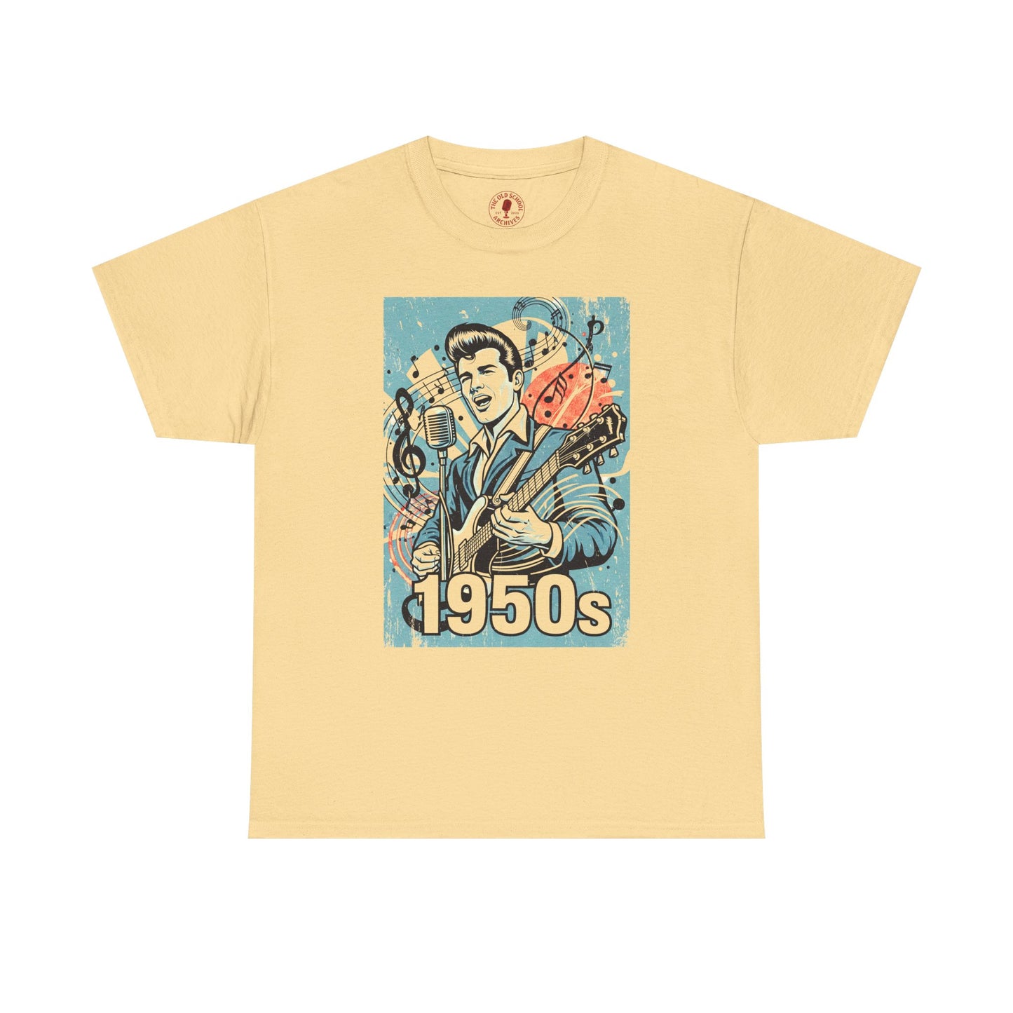 1950s Rock N Roll Tee, Unisex Heavy Cotton T-Shirt, Casual Statement Wear