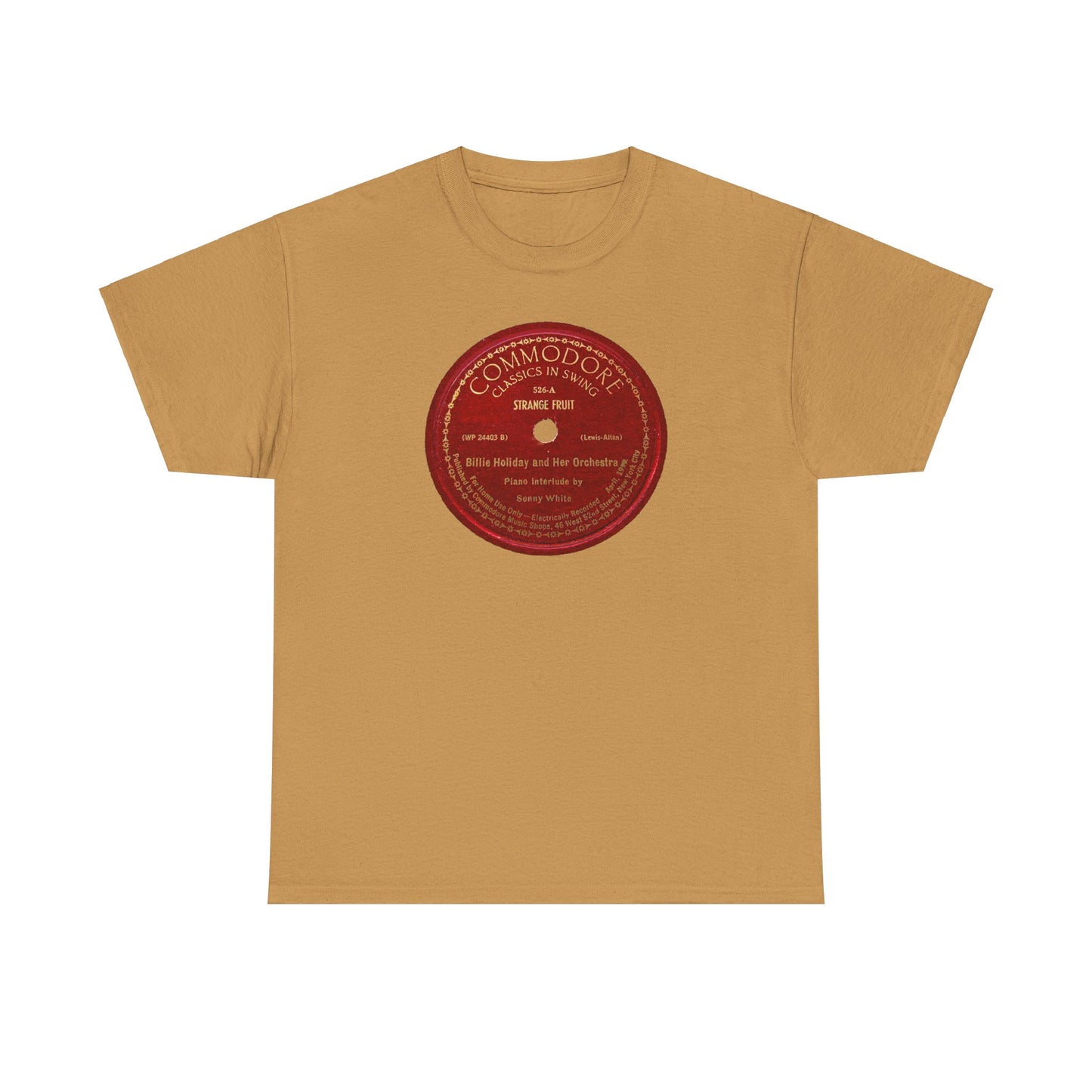 78rpm Tee #103: Billie Holiday - Strange Fruit