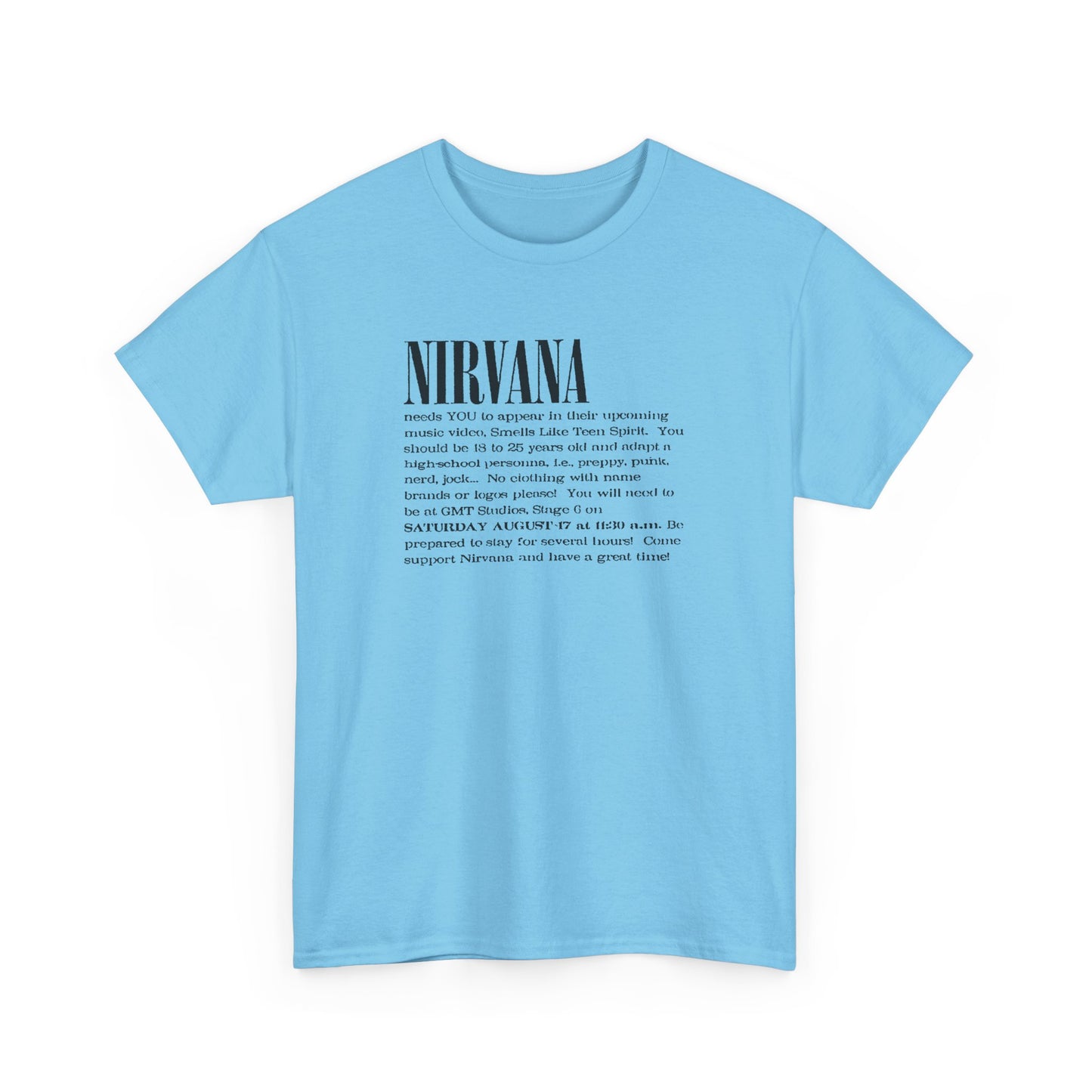 Retro Tee #209: Nirvana Smells Like Teen Spirit Casting Call