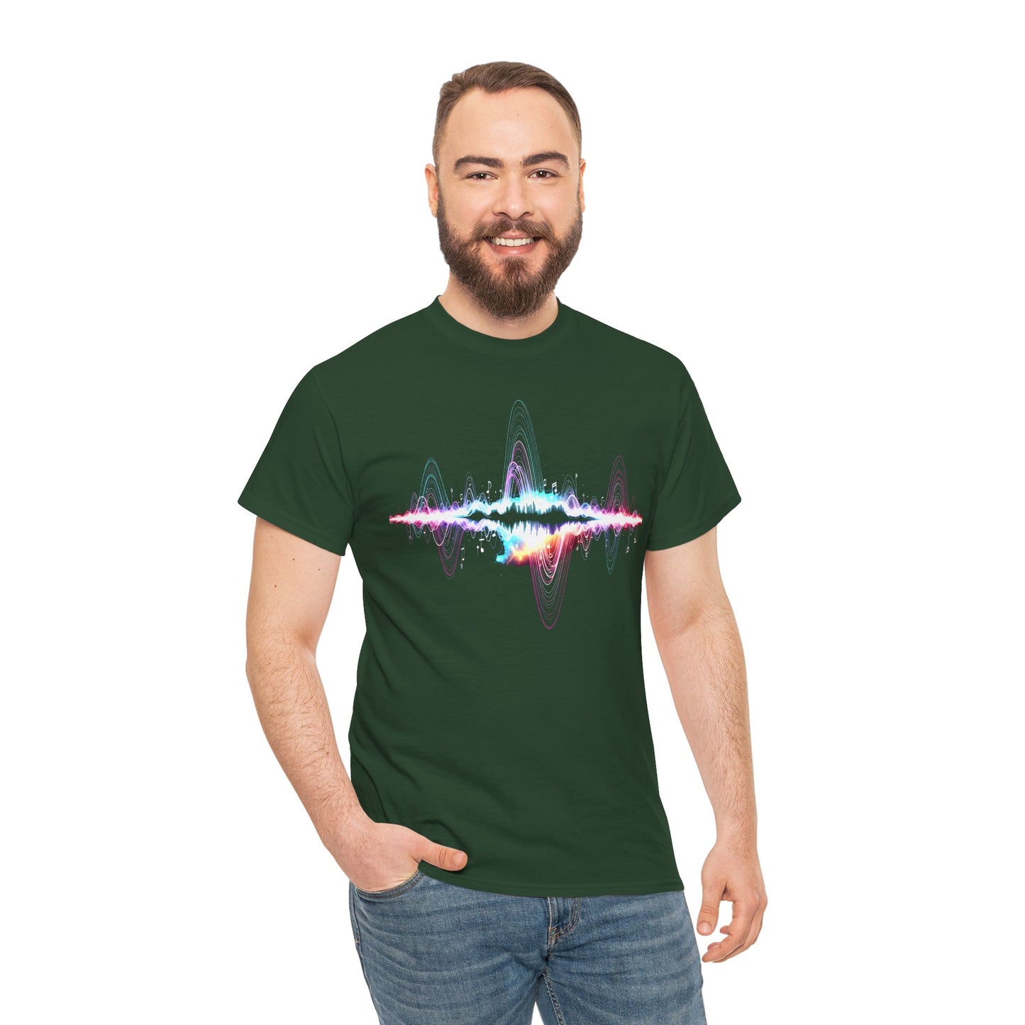 Music Visualized Tee, Unisex Heavy Cotton T-Shirt, Casual Statement Wear