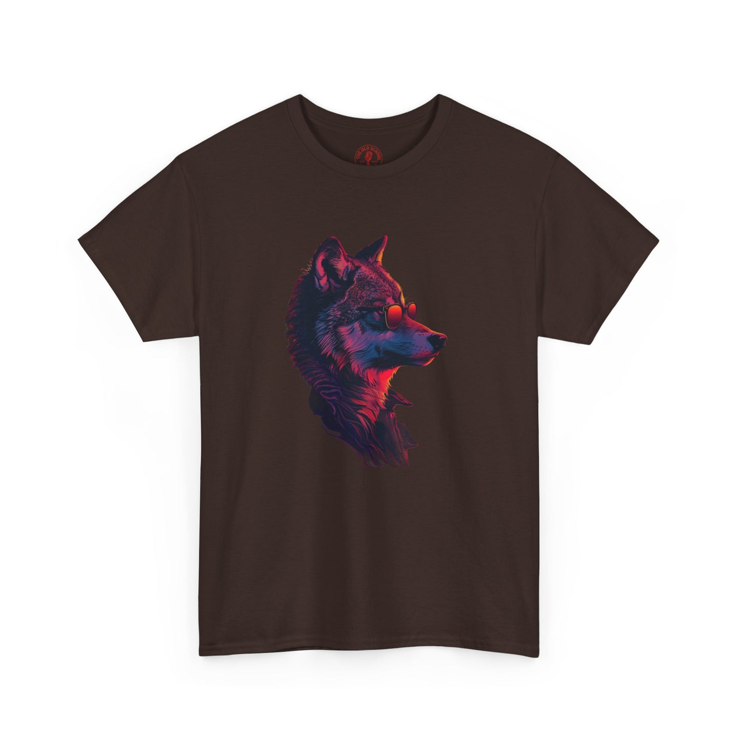 Wolf In Sunglasses Unisex Heavy Cotton Tee | Vintage T-Shirt, Graphic Tee, Casual Wear