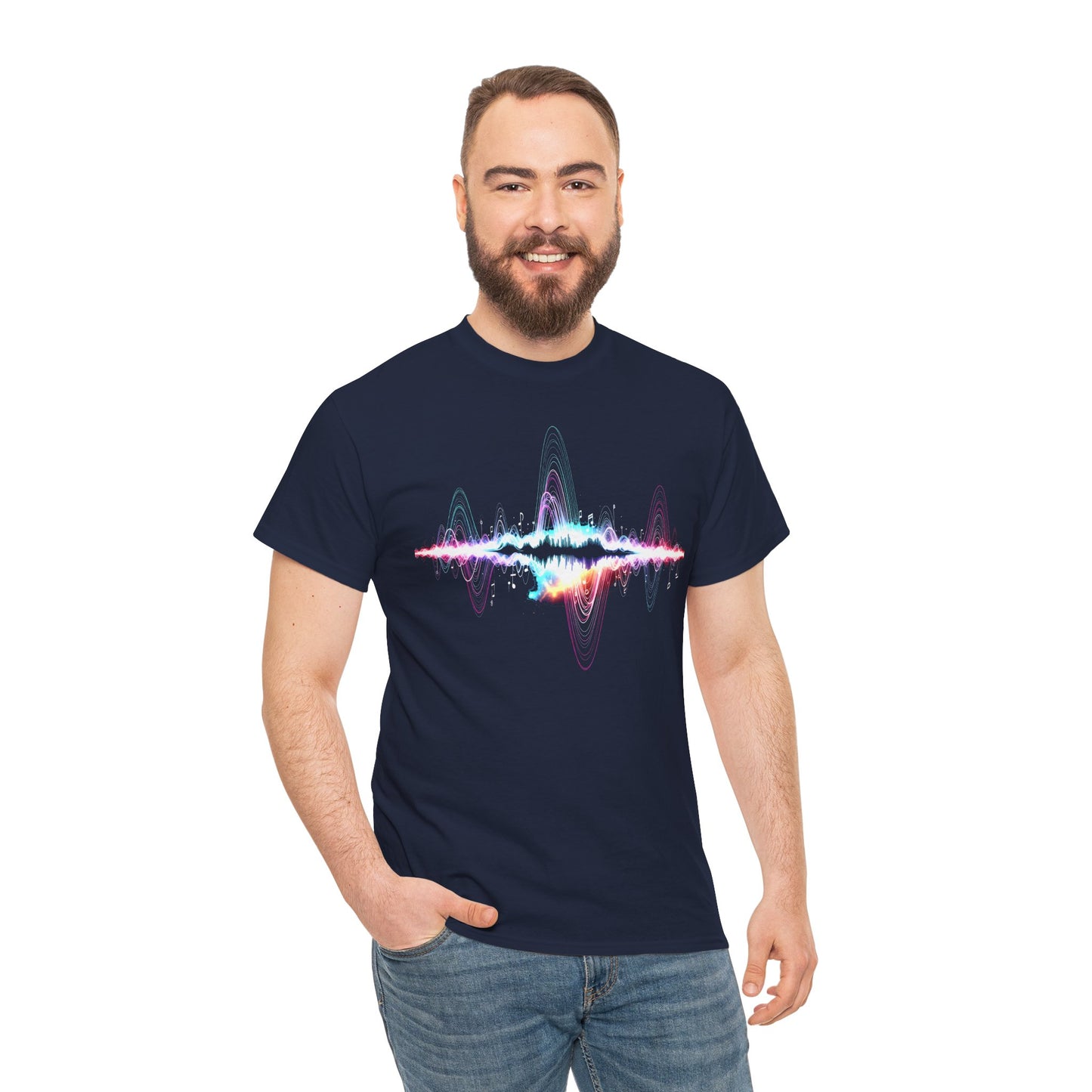 Music Visualized Tee, Unisex Heavy Cotton T-Shirt, Casual Statement Wear