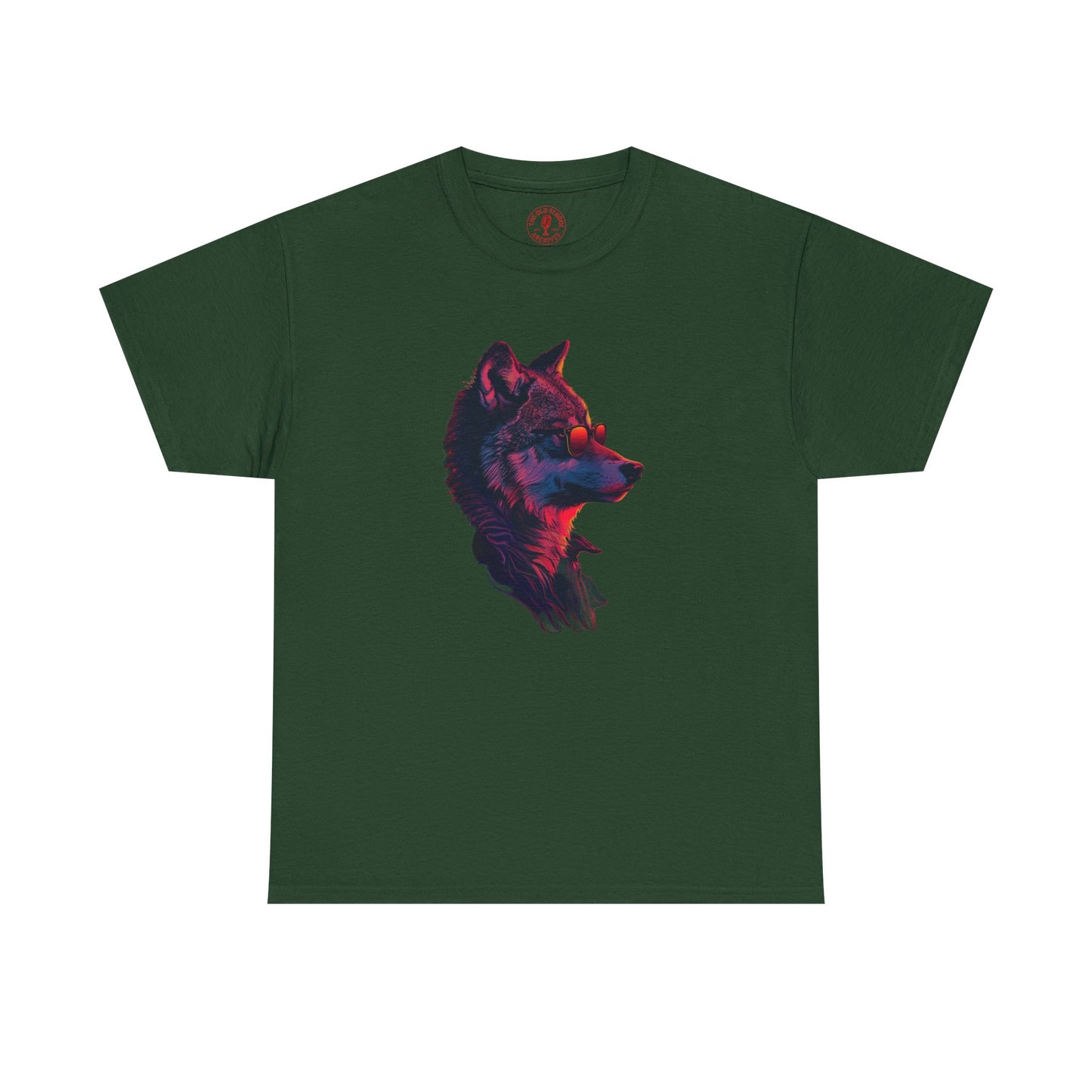 Wolf In Sunglasses Unisex Heavy Cotton Tee | Vintage T-Shirt, Graphic Tee, Casual Wear