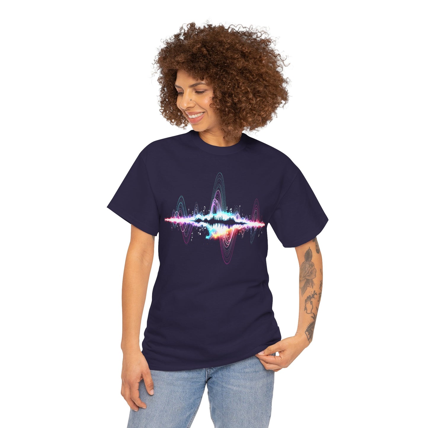 Music Visualized Tee, Unisex Heavy Cotton T-Shirt, Casual Statement Wear
