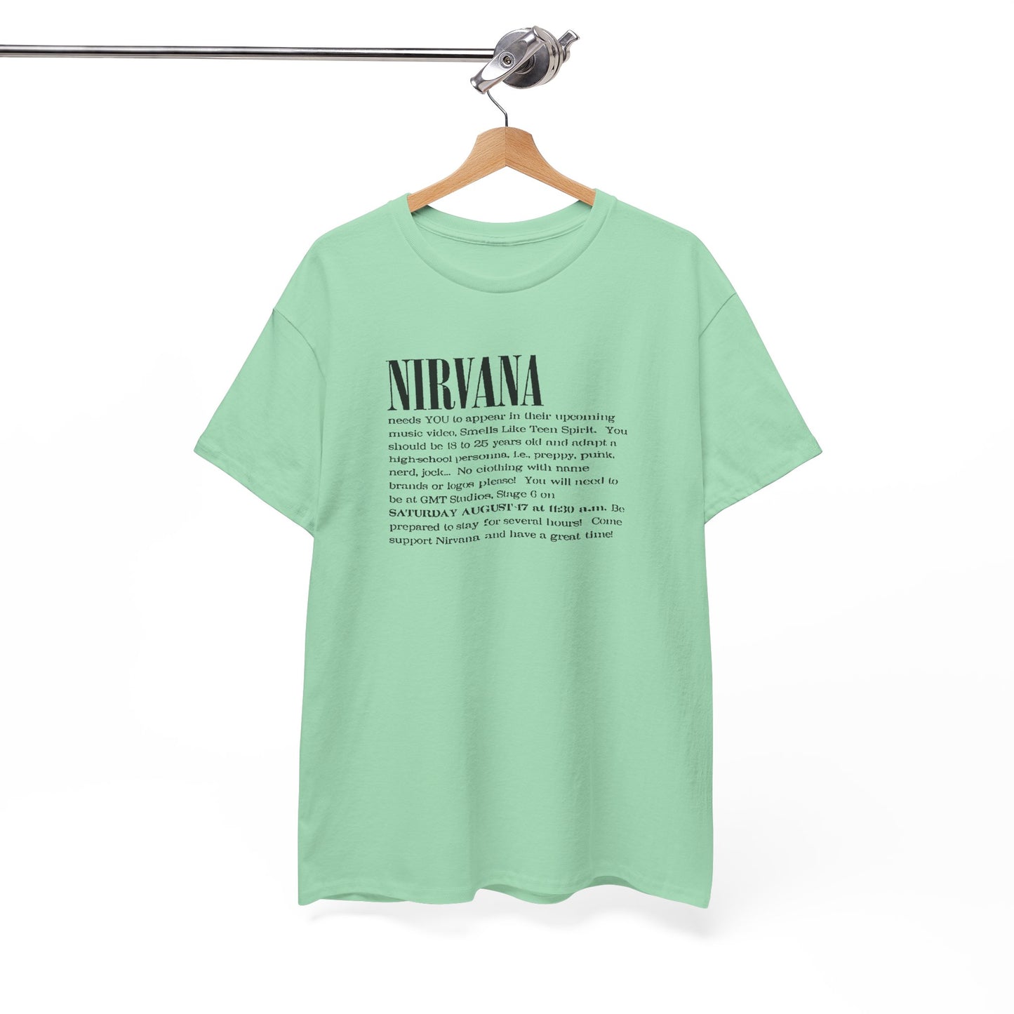 Retro Tee #209: Nirvana Smells Like Teen Spirit Casting Call